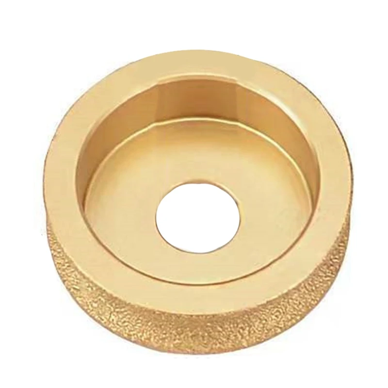 ABUL-20Mm Bore Dia 75Mm Round Dry Vacuum Brazed Diamond Grinding Wheel Demi-Bullnose Edge Marble Edging Grinding Disc