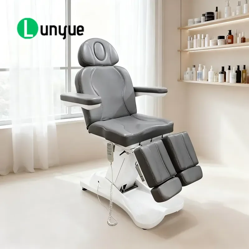 5 Motor Electric Foot Chair Adjustable Split Leg Treatment Bed for Beauty Spa Tattoo Eyelash Customizable Comfortable