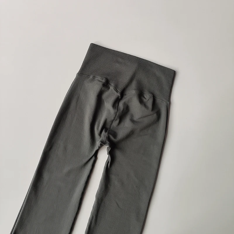 Hochtaillierte Kompressionshose ohne unangenehme Linien, leicht ausgestellte Yoga-Outdoorkleidung, nahtlose elastische Fitnesshose, Lifting-Leggings – Detail 9