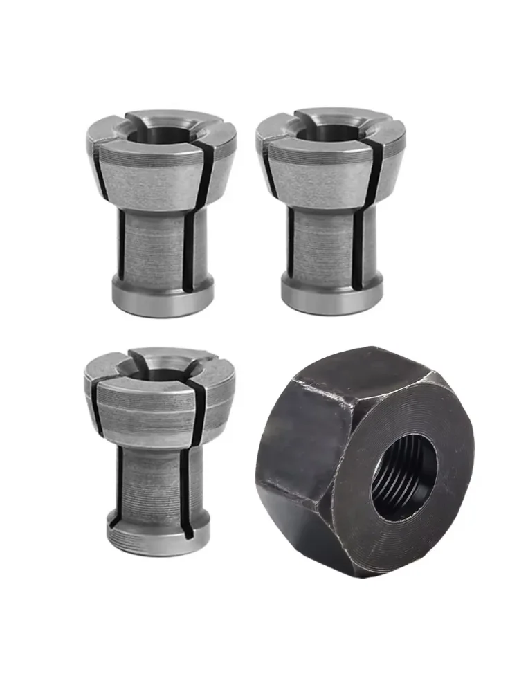 1 Set M17 6/6.35/8mm Collet Chuck Adapter With Nut Engraving Trimming Machine Router Woodworking Tools