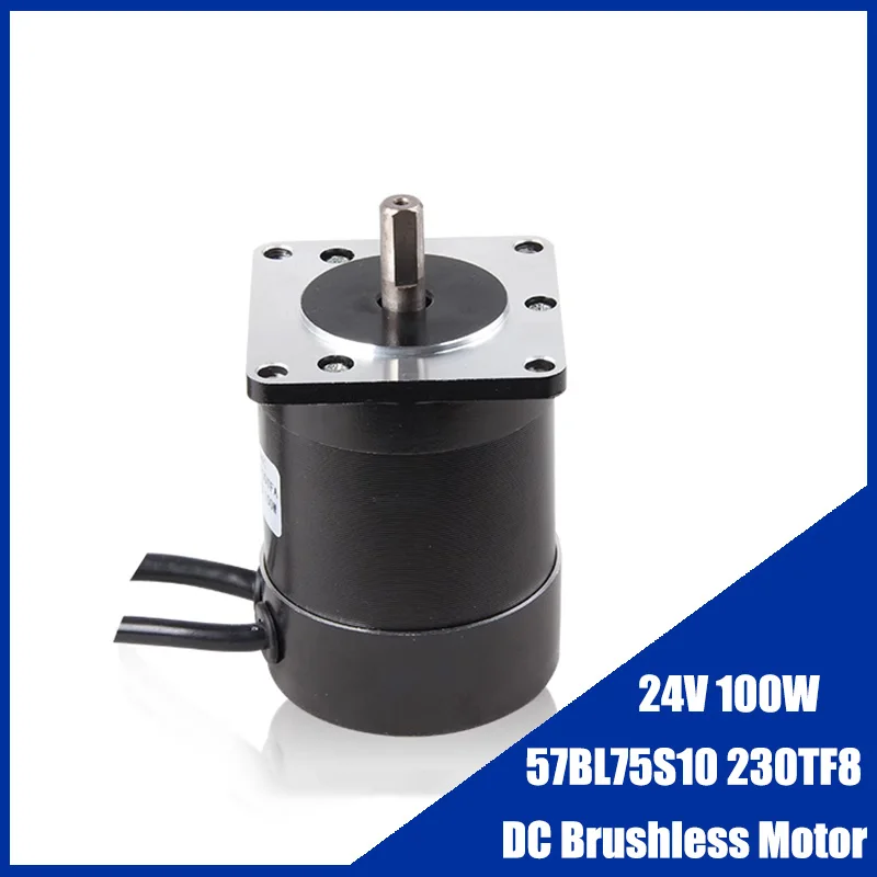 

57BL75S10 230TF8 DC Brushless Motor 24V 100W FOC Control PID Closed Loop 3000RPM with Hall Sensor Electric Motor