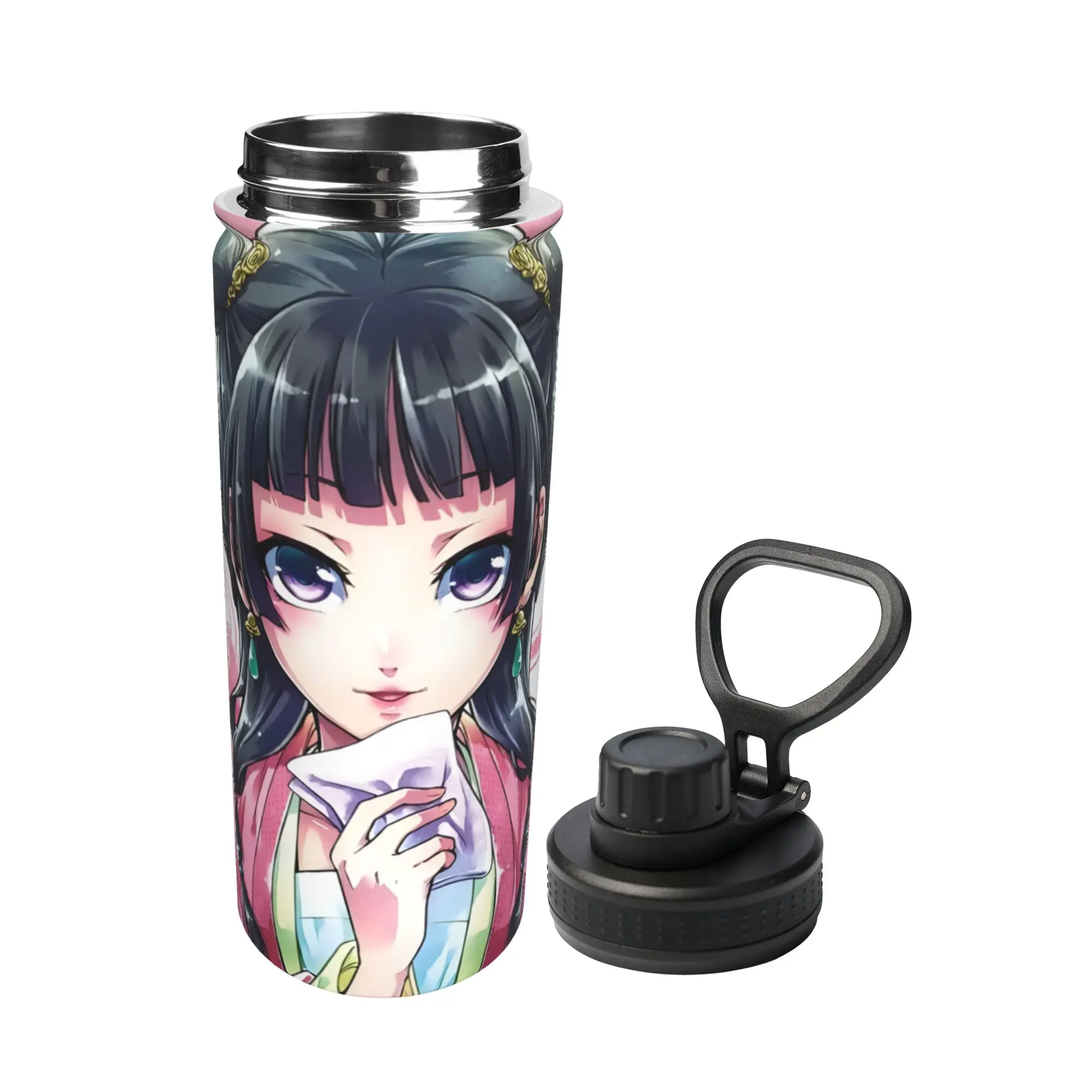 The Apothecary Diaries Anime Maomao 18OZ Sports Insulated Kettle  Coffee Cups Vacuum Flask School Mugs Spill Proof