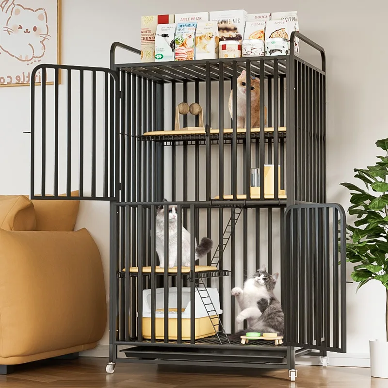 

Cat cage oversized household indoor with toilet
