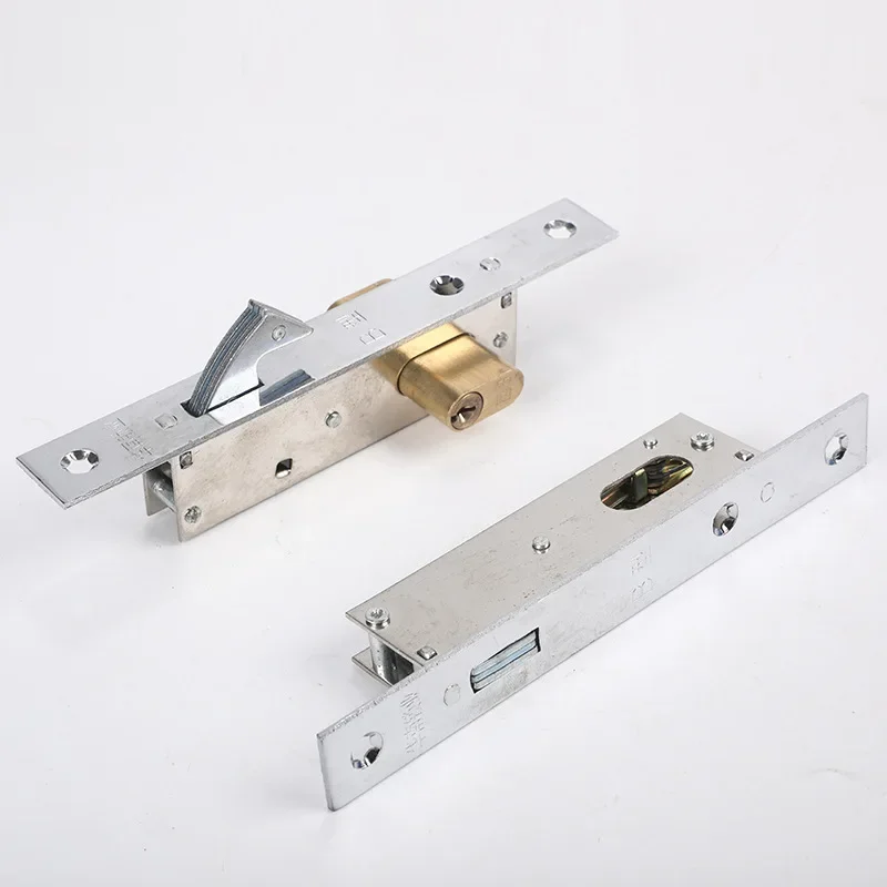 Iron gate Sliding door hook lock Copper hook for Plastic steel door Copper lock cylinder More strong