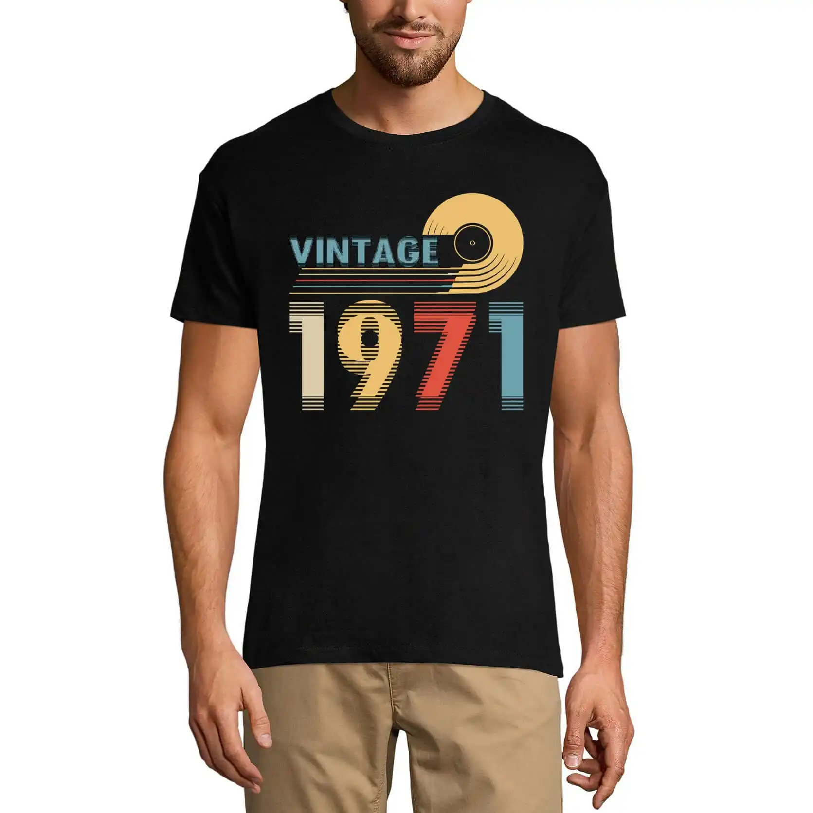 Ultrabasic Men'S T Shirt Vintage 1971 Retro Blurry 50Th 53Rd Birthday 53 Years Novelty