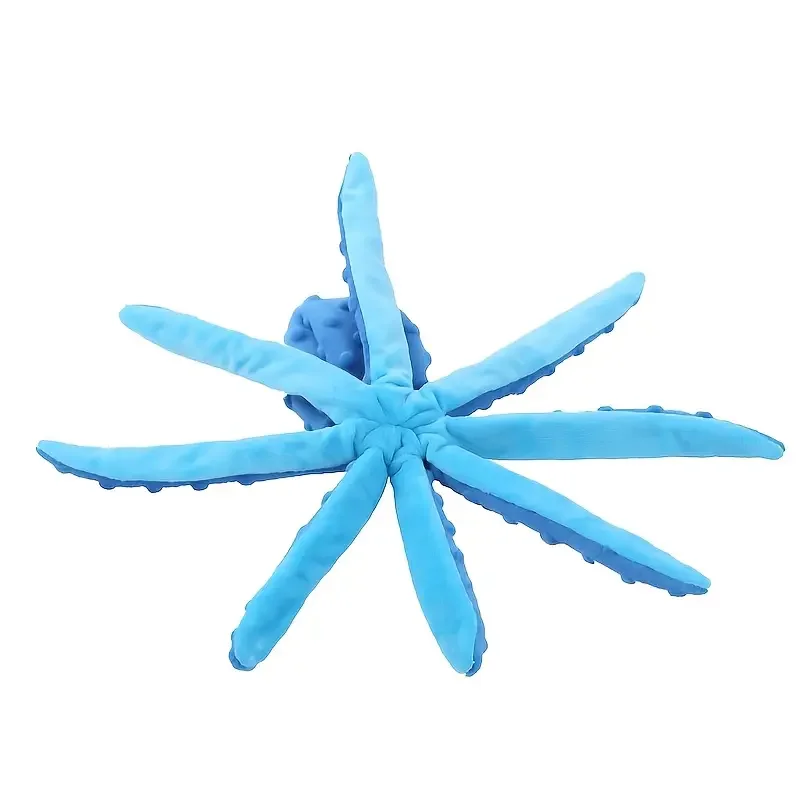 1pc Interactive Octopus Plush Toy for Dogs - Teeth Grinding and Squeaky Chewing Toy for Pet Dental Health