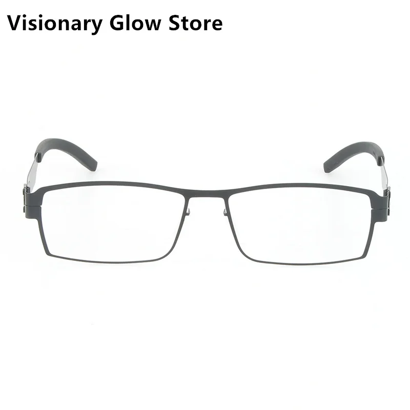 

Germany Screwless Mens Square Glasses Frame Ultralight Business Eyeglasses Fashion Women Designer Fashion Narrow Spectacles5085L