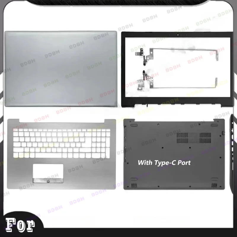 *BDBH Silvery LCD Back Cover Front Bezel Palmrest Bottom Case For Lenovo IdeaPad 330-15 320-15ABR Series Laptop Housing