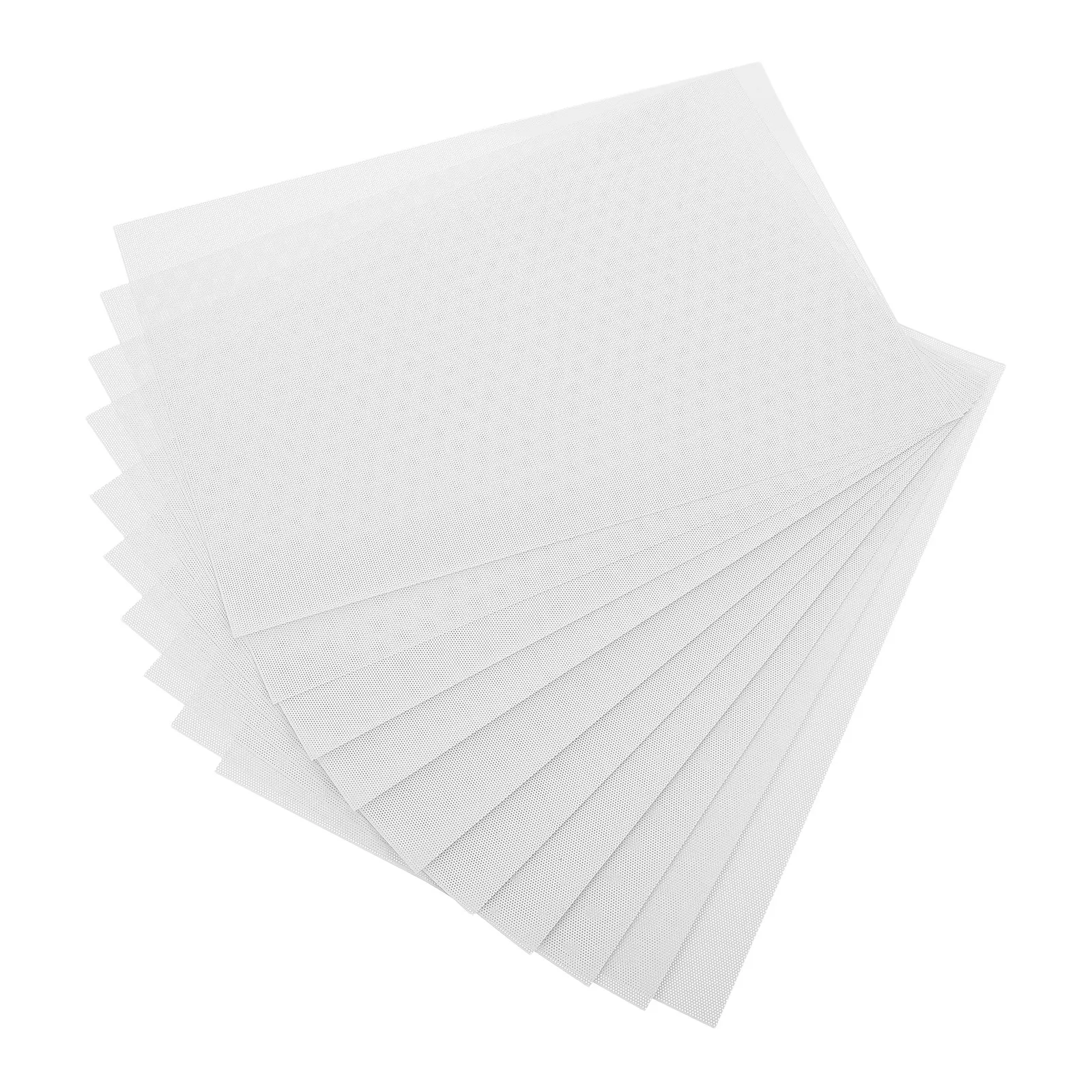 10Pcs PVC Eye Mesh Sheets 11.8x7.87 Plastic Mesh for DIY Mask Making Cosplay Costume Supplies Breathable Lightweight Clear