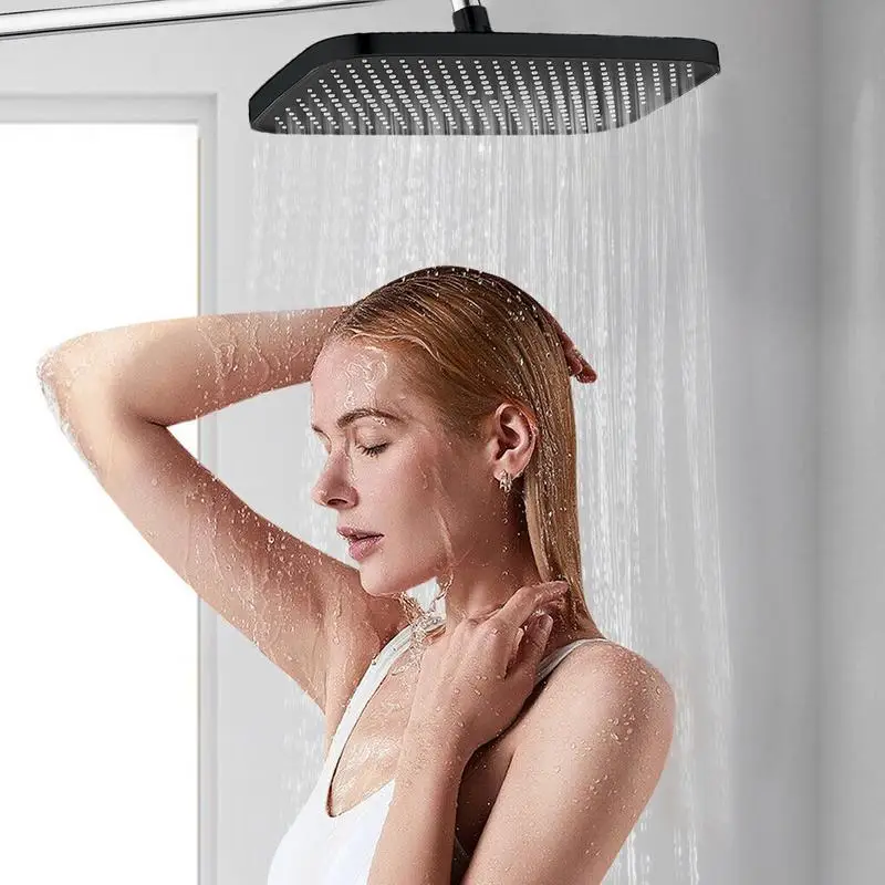 Adjustable Rain Shower Head 360 Degree Adjustable Wide Screen Shower Head Full Body Covering Thin Design Shower Head For Bath