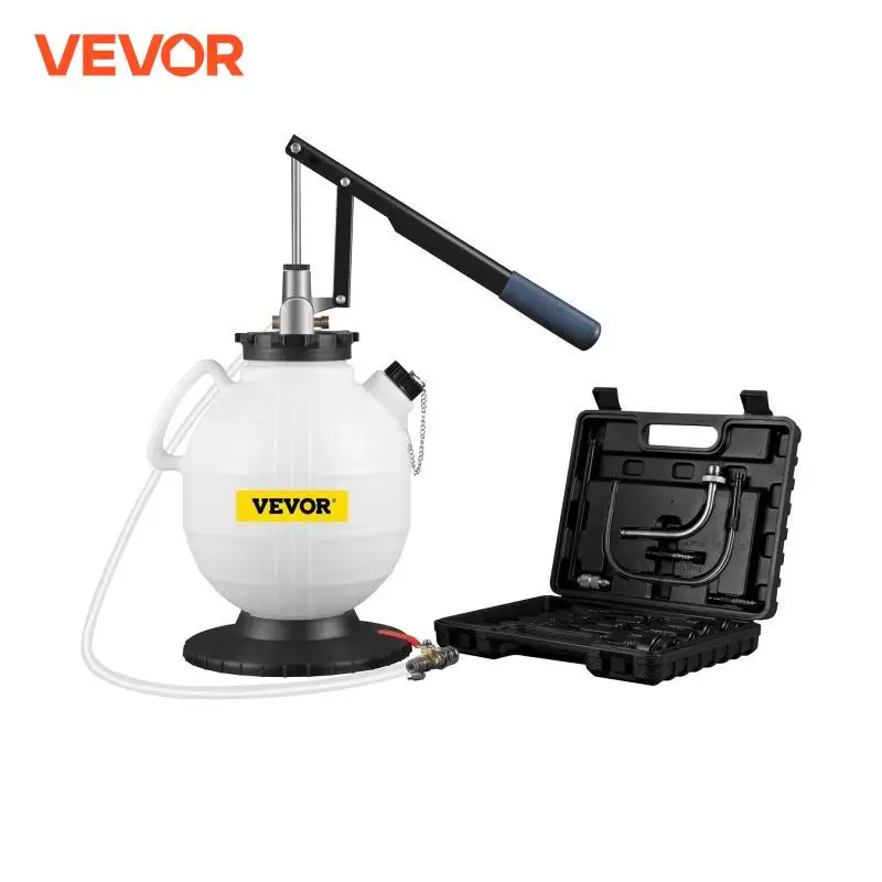 VEVOR Transmission Fluid Pump ATF Fluid Transfer Filler 7.5L with Control Valve & 15 Common Adapters Kit for Oil Replacement