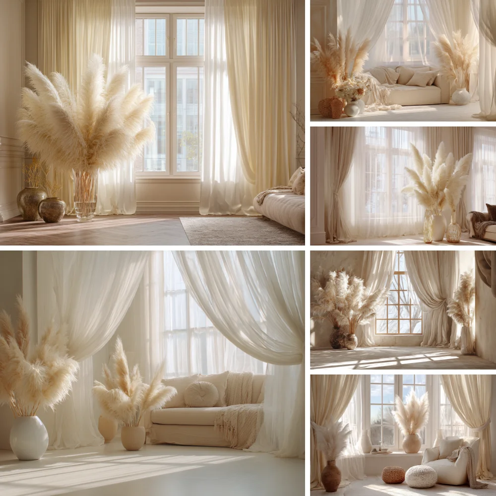 

Bohemian Photography Background Window Screen Sofa Room Decoration Newborn Pregnant Woman Portrait Photo Studio Props