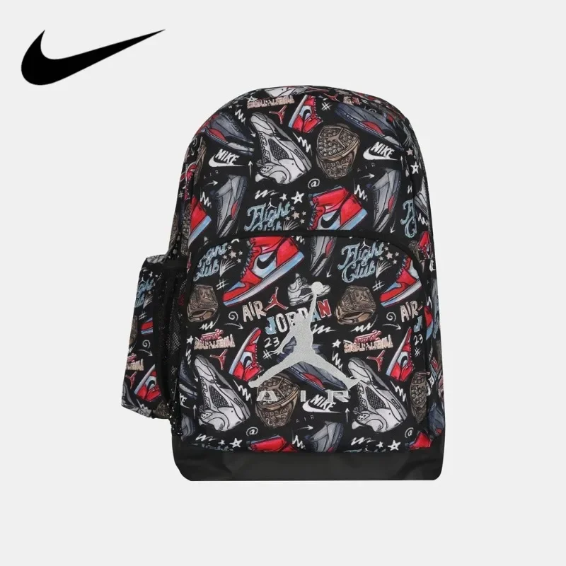 Nike Men Women Fitness Sports Casual Backpack Large Capacity Wear Resistant Outdoor Gym Training Daypack JD2623022GS-001