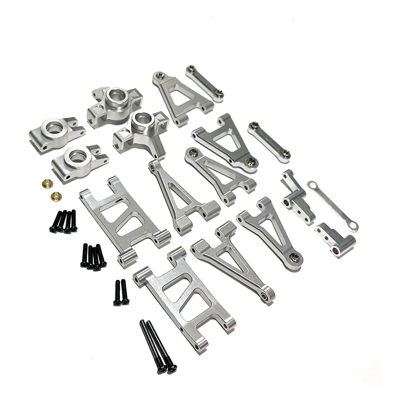 For MJX Hyper go 1/14 14301 14302 14303 14304 RC Car Upgrade Set Metal Front Swing Arm Steering Cup Steering Assembly Steering