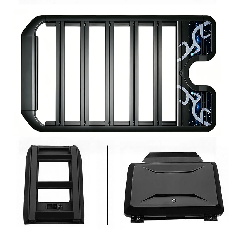 Aluminum Alloy Car Roof Cargo Luggage Rack Baskets Side Ladder Side Box for      4runner TRD Pro 2025+