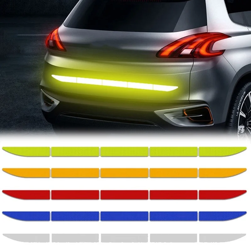 90 cm Auto Aufkleber Sicherheit Warnung Reflektor Band Aufkleber Hinten Stamm Anti Kollision Warn Reflektierende Band Auto Dekoration Zubehör