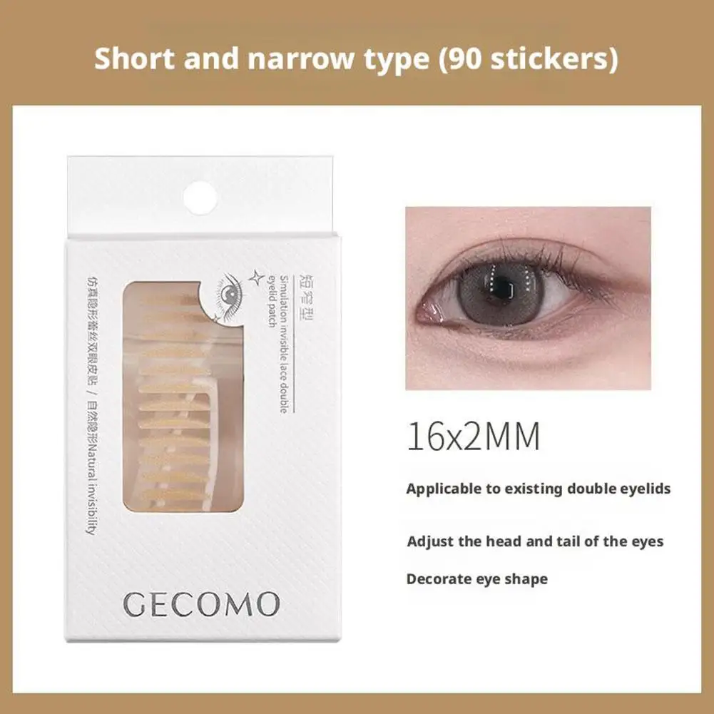 Self-adhesive Double Eyelid Tape Sticker Invisible Natural Lift Paste Eye Tools Mesh Olive-shaped Lace Makeup Strips Eyelid J8A7