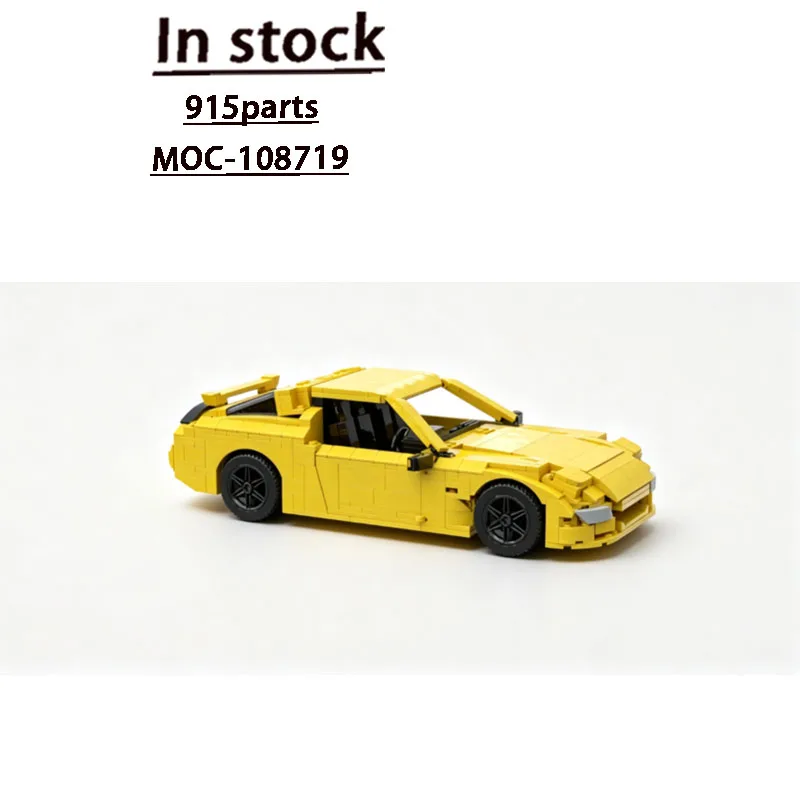 MOC-108719 Yellow New Classic Sports Iconic Supercar Building Blocks Model 915 Parts MOC New Year Educational Toy Gift