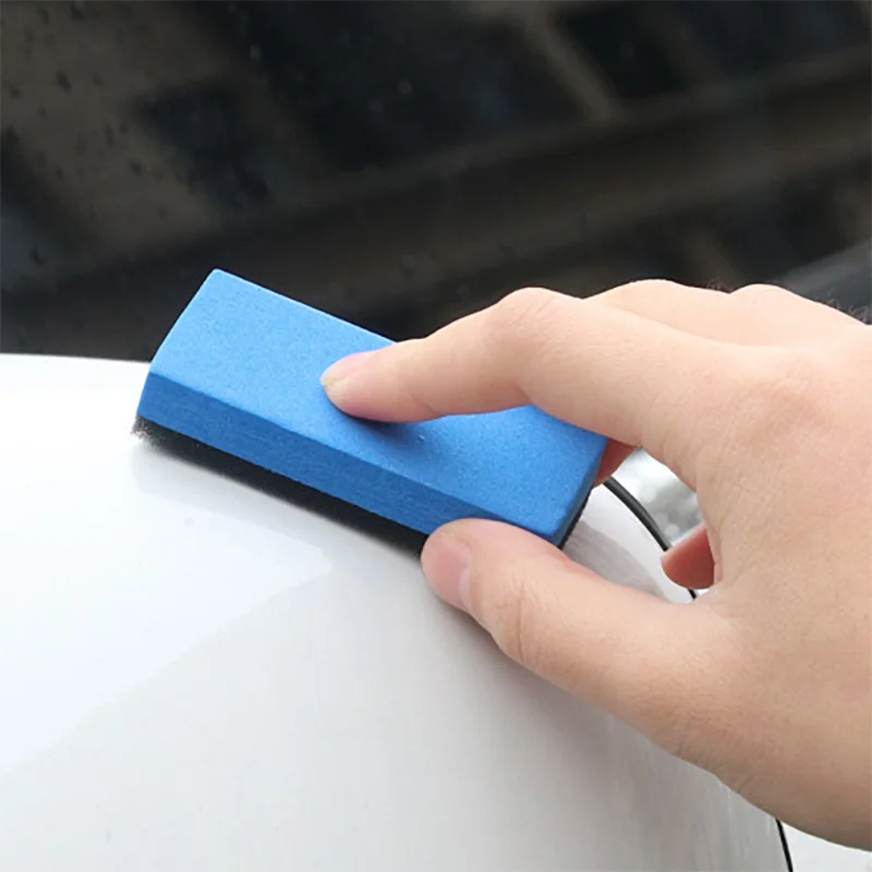 Cepillo de esponja de limpieza automática para superficie de pintura de coche, bloque de esponja Chapado en cristal, encerado, pulido, accesorios de