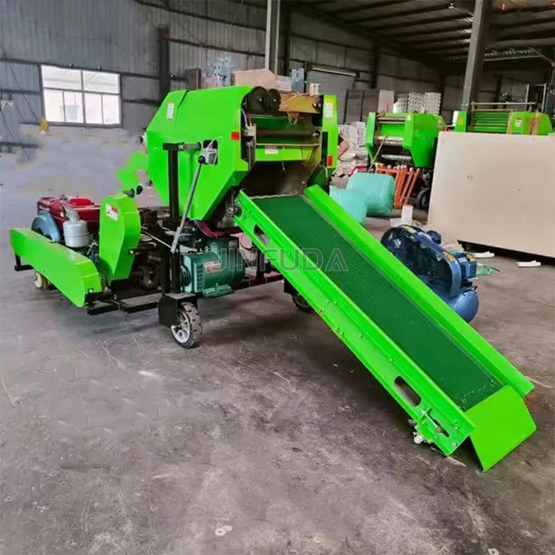 Corn Silage Bundle Baling Machine Mini Round Dry Maize Baler For Dairy Farm