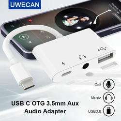 Rodzaj USB C do RJ45 Adapter sieci Lan Ethernet/kabel przewód iPad USB C OTG 3.5mm Aux Adapter Audio/czytnik kart/złącze wsparcie PD 60W