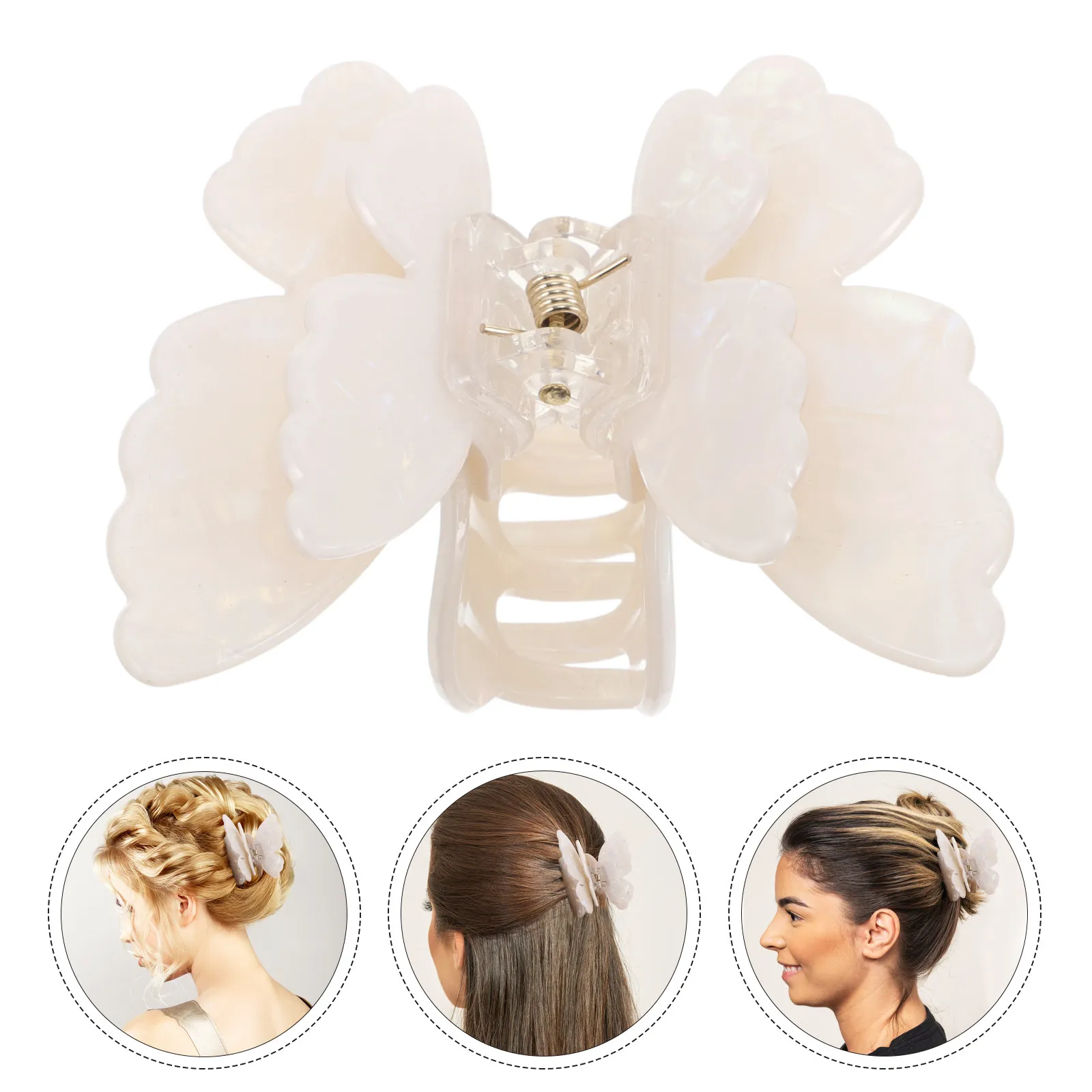 Butterfly Hair Clips Double Layer Non-Slip Claw Clips for Women Girls Elegant Butterfly Hairpin Decorative Accessories