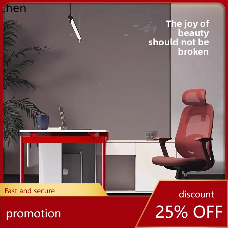 ZML Simple Modern Fashion Light Luxury Manager Office Desk and Chair Combination Advanced Inductor Computer  Large Class Desk