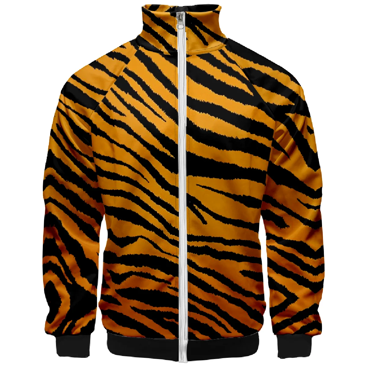 RHTY Brand 3d Printed Animal Texture tiger Jacket For Men Oversized Pattern Zipper Jackets Coat Woman Clothes 5xl KID