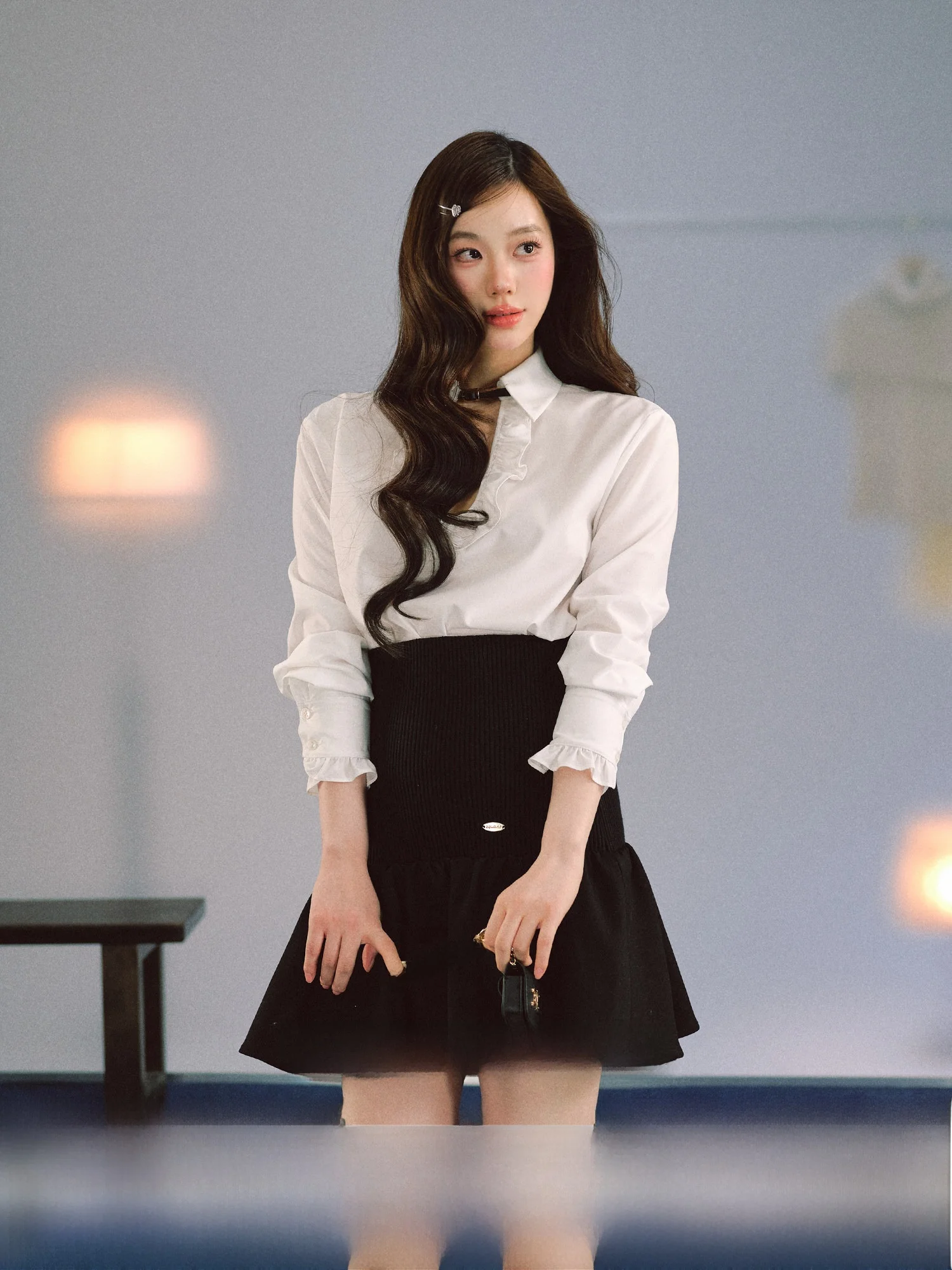 

LaluneDuCiel Victoria Loose oulder Women's irt Casual Sle Long Sve Modal Fabric Soft Light Mirror Series