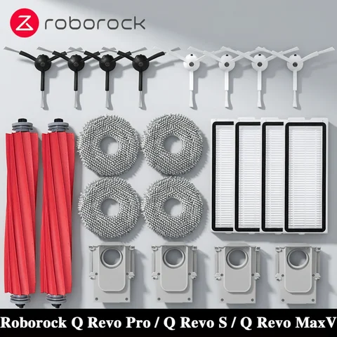 Roborock Q Revo MaxV/Q Revo S/Q Revo Pro Robot Vacuums Cleaner Accessory Dust Bag Main Side Brush HEPA Filter Mop Cloths Spare