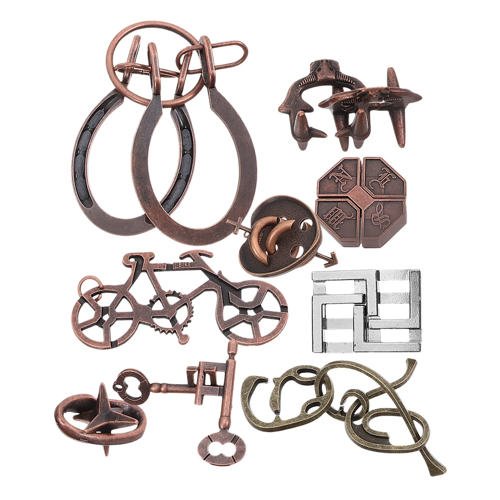 

Набор из 9 головоломок Лубань: развивающие игры для стимулирования творчества и когнитивных способностей, идеально подходят для вечеринок