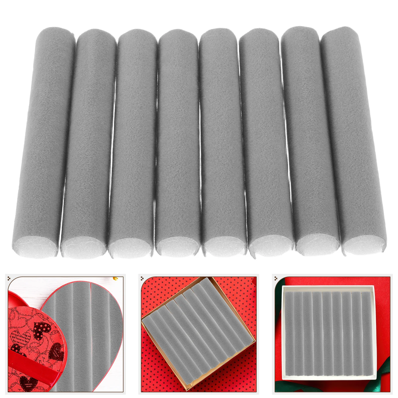 

8Pcs Jewelry Tray Dividers Flexible Organizer Drawer Inserts for Earrings Necklace Storage Box with Protective Lining