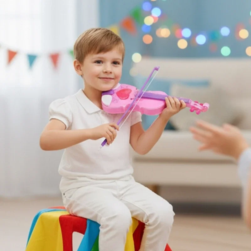 4 弦バイオリン学習おもちゃシミュレーション子供バイオリンおもちゃ楽器学習教育玩具使いやすい 15UB