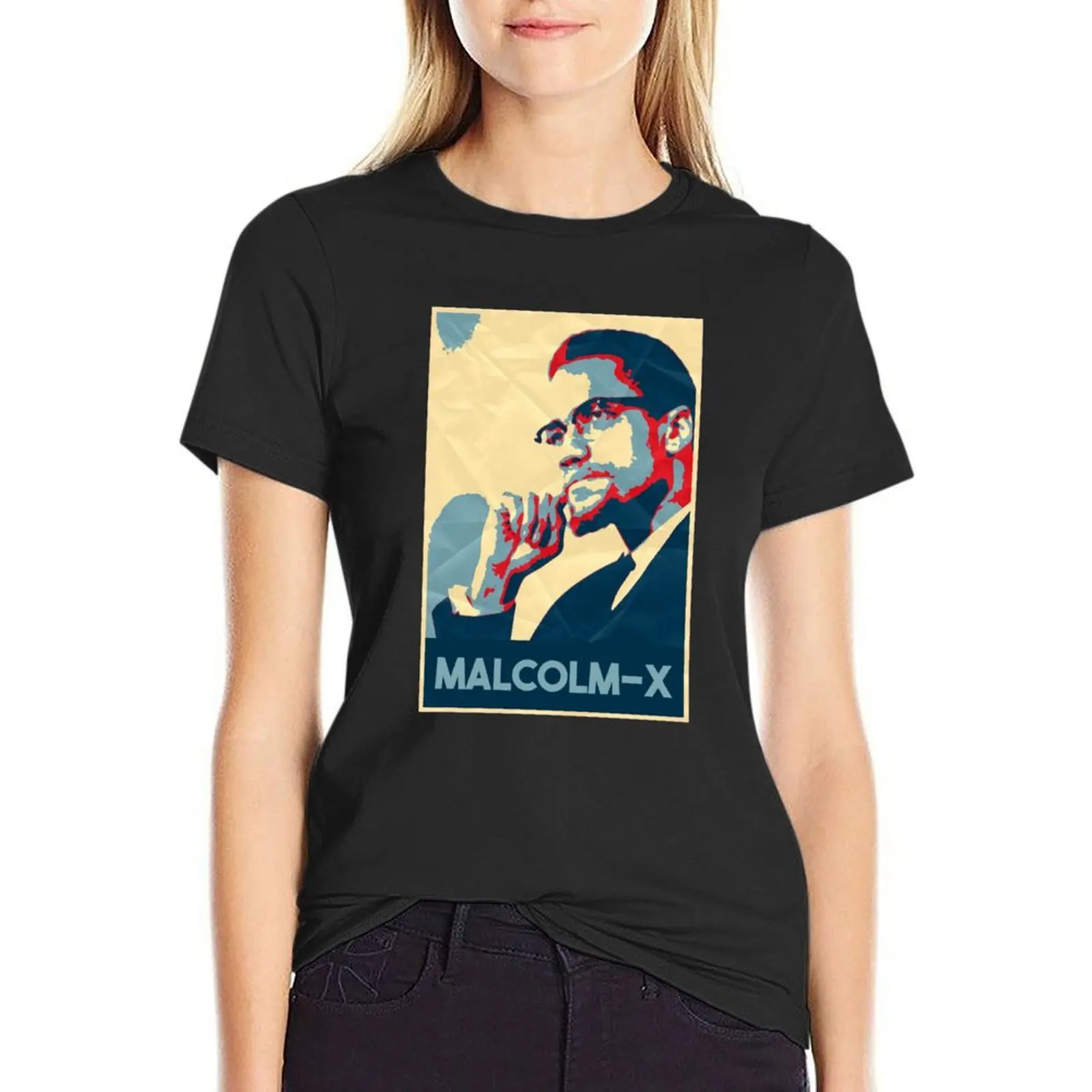 

Malcolm-X Black History Month T-Shirt summer tops kawaii clothes vintage clothes korean fashion summer blouses woman 2024