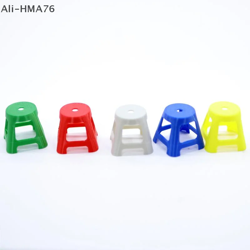 【HMA76】5 قطعة 1/12 براز بلاستيكي صغير كراسي صغيرة لعبة دمية مجموعة اثاث ديكور بيت الدمى لعبة التظاهر اللعب للأطفال #4