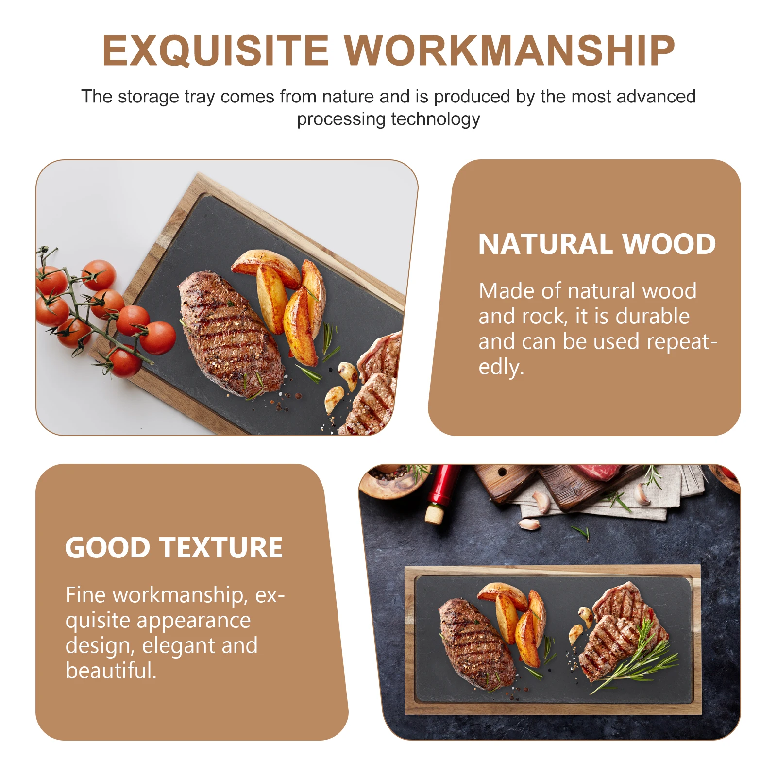 

Rectangular Solid Wood Pallet Food Plates Japanese Serving Tray Rectangle Cheese Platter