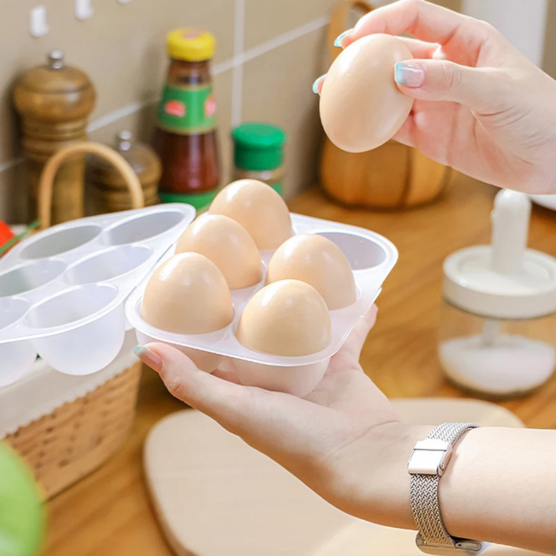 Kitchen Organizer 6 Grids Mini Egg Dispenser Holders For Case With Fixed Handle Organization Storage Egg Storage Box Box