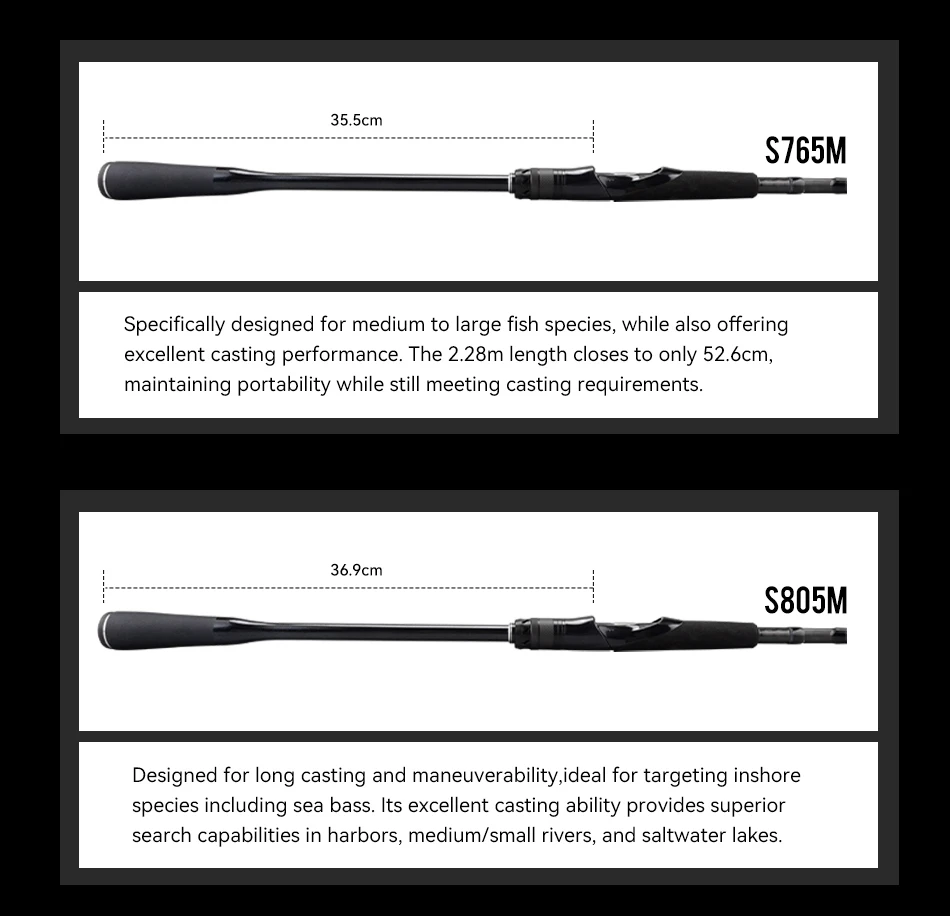 TSURINOYA LURE VALLEY 5 Section Spinning Casting Fishing Rod 1.98m 2.08m 2.28m 2.44m 2.7m FUJI A Guide travel versatile Bass Rod