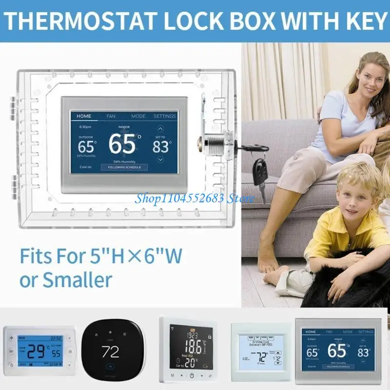 

Y6GD Large Clear Secure Thermostat Enclosure with for Schools and Offices