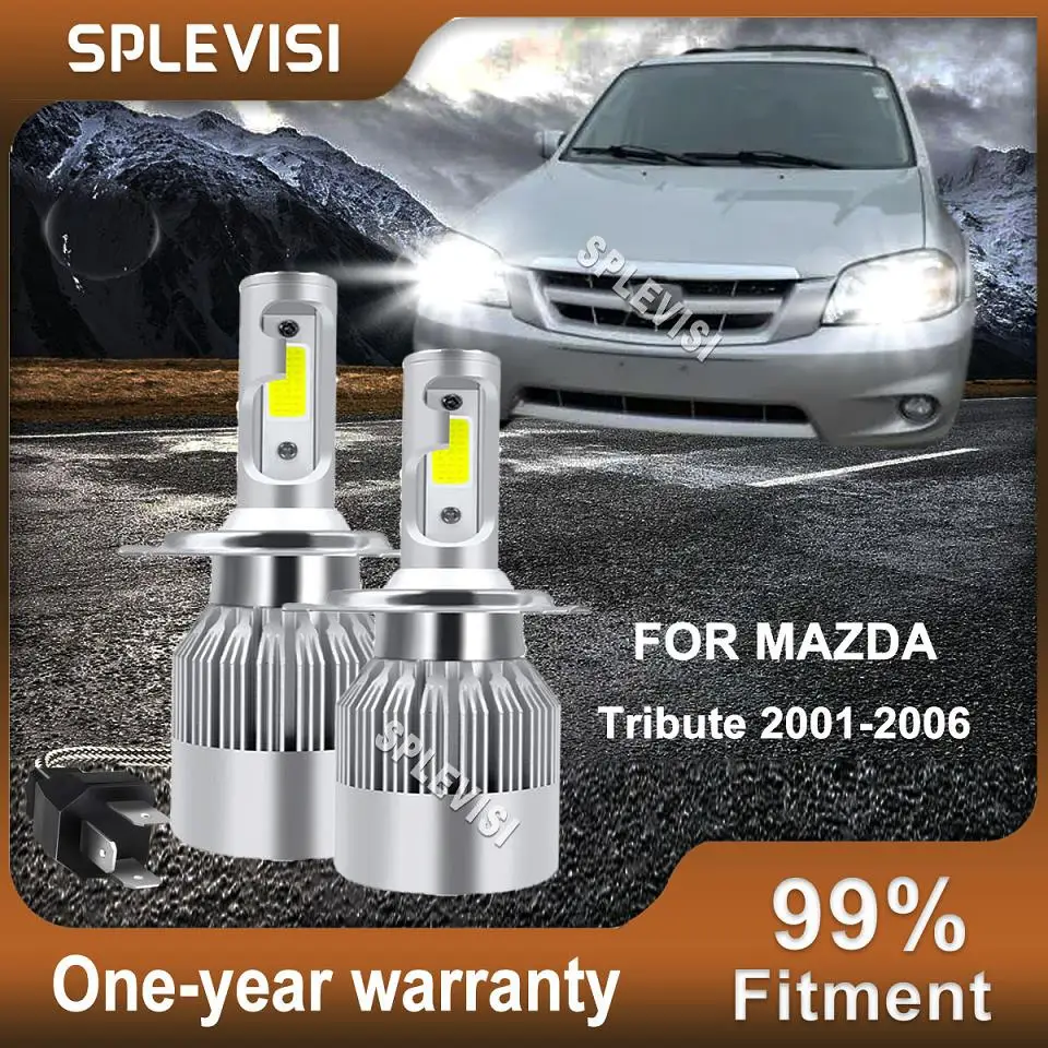 

2x 9003/H4 Led Headlight Bulbs High/Low Beam 6000K Halogen Upgrade For MAZDA Tribute 2001-2006 MPV 2004-2006