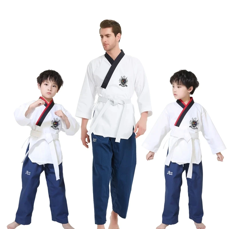 WTF Approved Professional Taekwondo Poomsae Dobok Martial Arts Taekwondo Suit For Children Adults Kids