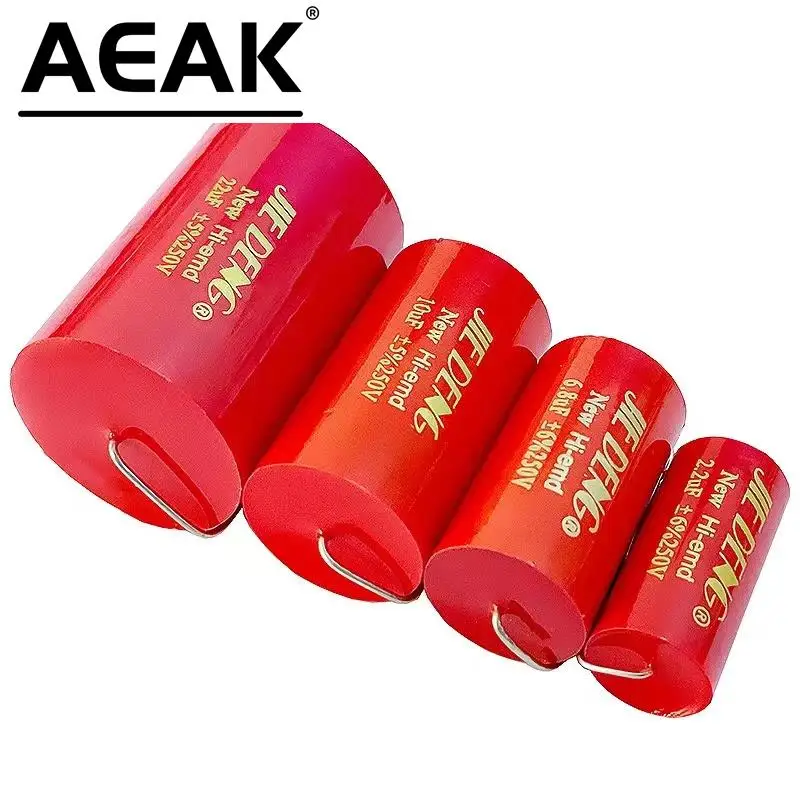 Audio capacitor for Speaker Axial capacitance withstand voltage 250V 2.2uf 3.3uf 4.7uf 5.6uf 6.8uf 10uf 15uf 22uf MKP AEAK