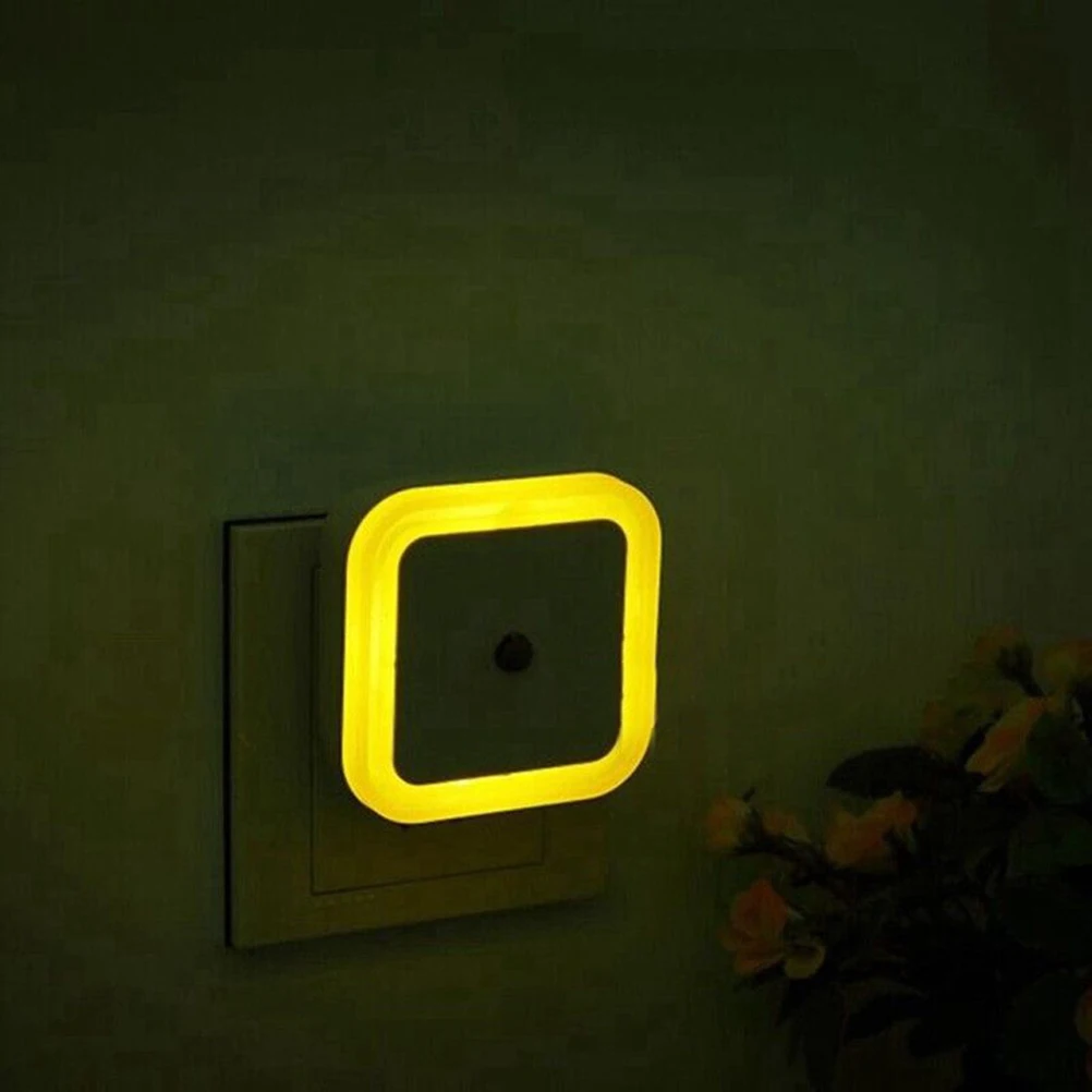 

Square Led Night Auto Saving Control Lamp For Bedroom Room Bathroom Kitchen Hallway Stairs Eu Plug