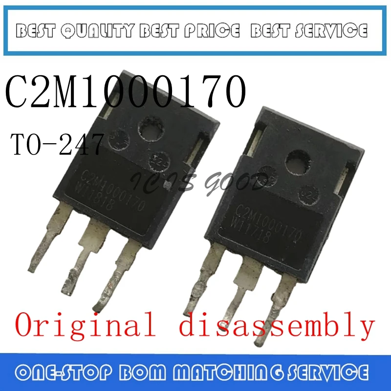 

2PCS-10PCS C2M1000170 C2M1000170D 1700V 4.9A TO-247 Original disassembly