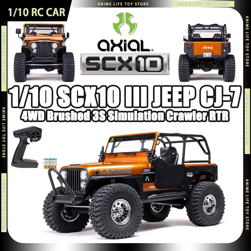 

Axial Rc Car 1/10 Scx10 III Jeep CJ7 Simulation Jeep Brushed 3S Crawler 4WD Off Road Rock Crawer Truck SPEKTRUM Rc Cars Boy Gift