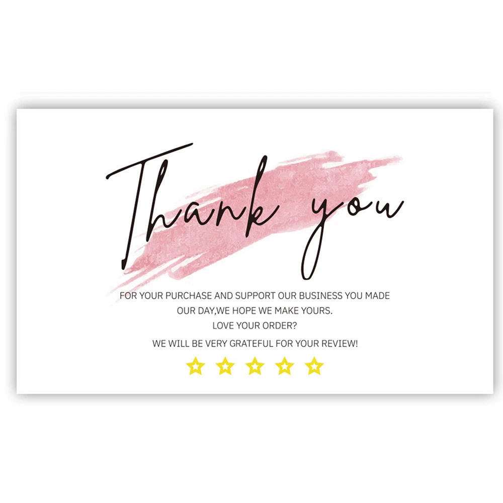 30 Pieces Thank You For Your Order Card Custom Write Your Business Card Small Business Gift Decoration Label Goods Follow Card