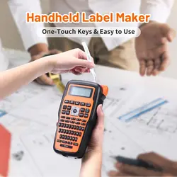 Portable Label Maker E1000 Laminated Label Maker Machine Handheld Label Makers QWERTY Keyboard OneTouch for Home Office Factory