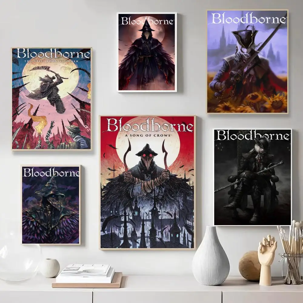 ARPG Game B-Bloodborne Poster Wall Art Print Poster for Bedroom Living Room Home Decor Gift Artwork