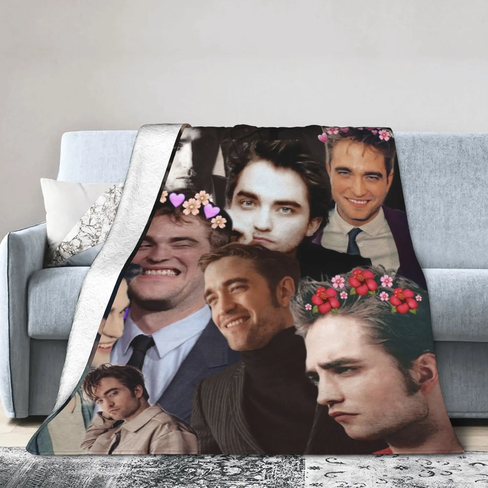Robert Pattinson Plush Blankets The Twilight Saga Movie Edward Creative Throw Blankets for Bed Sofa Couch 200x150cm Rug Piece,
