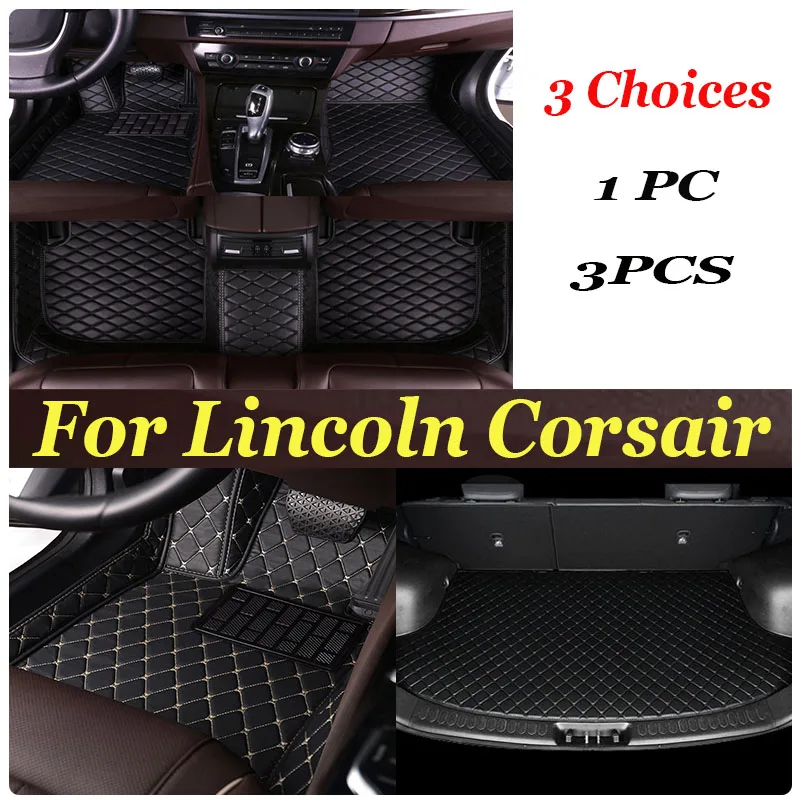 

Car Floor Mats For Lincoln Corsair 2020 2021 Custom Auto Foot Pads Automobile Carpet Cover Interior Accessories